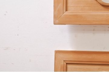 ビンテージ建具　杉(スギ)材　躍動感ある龍(竜)が見事な両面彫刻欄間2枚セット(明かり取り、明り取り、ヴィンテージ)(R-073857)