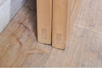 ビンテージ建具　杉(スギ)材　躍動感ある龍(竜)が見事な両面彫刻欄間2枚セット(明かり取り、明り取り、ヴィンテージ)(R-073857)