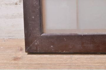 アンティーク建具　両面ガラス　和モダンな空間を演出する組子入り欄間2枚セット(明り取り、明かり取り)(R-073859)