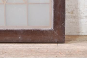 アンティーク建具　両面ガラス　和モダンな空間を演出する組子入り欄間2枚セット(明り取り、明かり取り)(R-073859)