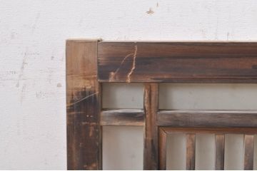 アンティーク建具　和モダンな空間を演出するガラス入り明かり取り1枚(明り取り、欄間)(R-073860)
