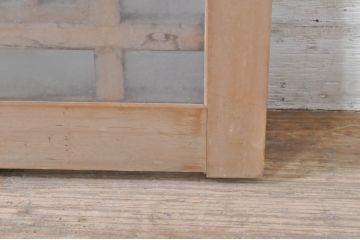 アンティーク建具　和モダンな空間を演出するガラス入り明かり取り1枚(明り取り、欄間)(R-073860)