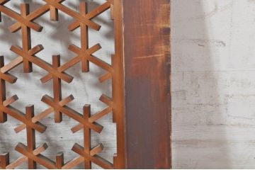 アンティーク建具　華やかな和の空間を演出する組子欄間1枚(明り取り、明かり取り)(R-073861)
