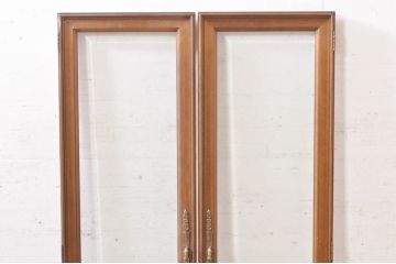 中古　マホガニー　DREXEL HERITAGE(ドレクセルヘリテイジ)　両開き　シンプルながらも上品なデザインが魅力的!キャビネットの扉2枚1対(ガラス扉、建具)(R-073862)