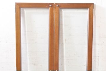 中古　マホガニー　DREXEL HERITAGE(ドレクセルヘリテイジ)　両開き　シンプルながらも上品なデザインが魅力的!キャビネットの扉2枚1対(ガラス扉、建具)(R-073862)