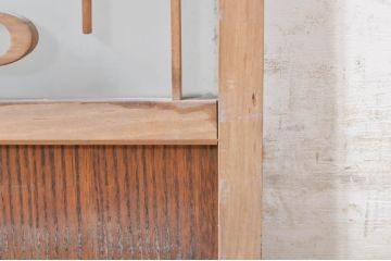 アンティーク建具　上質な和の空間を演出するガラス小窓2枚セット(ガラス窓、ガラス戸、引き戸)(R-073863)