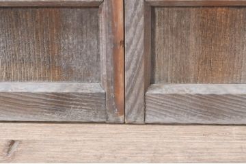 アンティーク建具　上質な和の空間を演出するガラス小窓2枚セット(ガラス窓、ガラス戸、引き戸)(R-073863)
