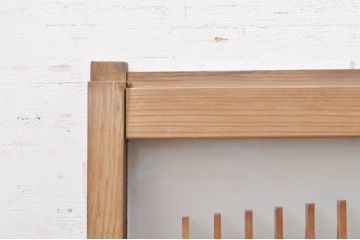 アンティーク建具　格子デザインがおしゃれなガラス小窓2枚セット(ガラス窓、ガラス戸、引き戸)(R-073864)