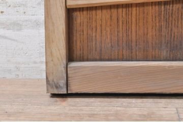 アンティーク建具　格子デザインがおしゃれなガラス小窓2枚セット(ガラス窓、ガラス戸、引き戸)(R-073864)