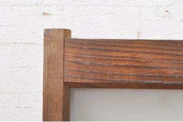 アンティーク建具　格子デザインがおしゃれなガラス小窓2枚セット(ガラス窓、ガラス戸、引き戸)(R-073864)