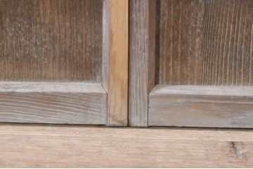 アンティーク建具　格子デザインがおしゃれなガラス小窓2枚セット(ガラス窓、ガラス戸、引き戸)(R-073864)