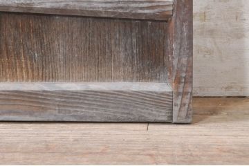 アンティーク建具　格子デザインがおしゃれなガラス小窓2枚セット(ガラス窓、ガラス戸、引き戸)(R-073864)