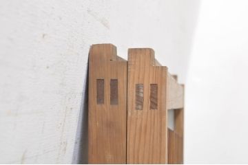 アンティーク建具　格子デザインがおしゃれなガラス小窓2枚セット(ガラス窓、ガラス戸、引き戸)(R-073864)