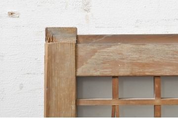 アンティーク建具　おしゃれなデザインが目を惹くガラス窓2枚セット(ガラス窓、ガラス戸、引き戸)(R-073865)
