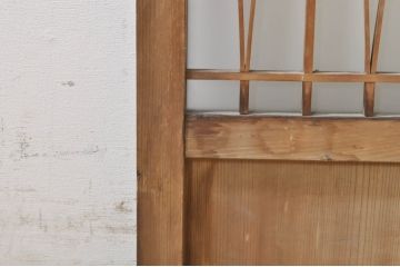 アンティーク建具　おしゃれなデザインが目を惹くガラス窓2枚セット(ガラス窓、ガラス戸、引き戸)(R-073865)