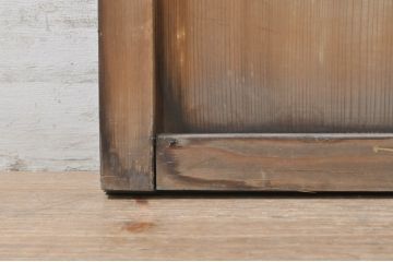 アンティーク建具　おしゃれなデザインが目を惹くガラス窓2枚セット(ガラス窓、ガラス戸、引き戸)(R-073865)