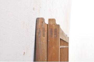 アンティーク建具　おしゃれなデザインが目を惹くガラス窓2枚セット(ガラス窓、ガラス戸、引き戸)(R-073865)