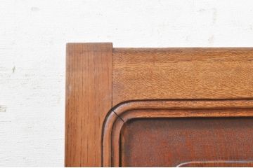 アンティーク建具　総欅(ケヤキ)材　経年を感じさせる木味が魅力の板戸窓2枚セット(引き戸)(R-073866)