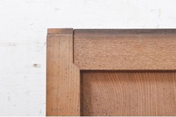 アンティーク建具　総欅(ケヤキ)材　経年を感じさせる木味が魅力の板戸窓2枚セット(引き戸)(R-073866)