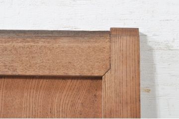 アンティーク建具　総欅(ケヤキ)材　経年を感じさせる木味が魅力の板戸窓2枚セット(引き戸)(R-073866)