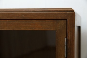 和製アンティーク　樺(カバ)材　古い木味が素敵!レトロな雰囲気溢れる小さなブックケース(本箱)(R-073876)