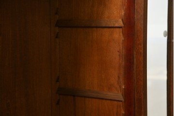和製アンティーク　樺(カバ)材　古い木味が素敵!レトロな雰囲気溢れる小さなブックケース(本箱)(R-073876)