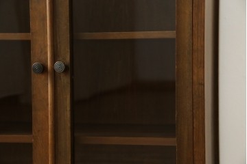 和製アンティーク　樺(カバ)材　古い木味が素敵!レトロな雰囲気溢れる小さなブックケース(本箱)(R-073876)