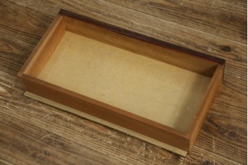 和製アンティーク　樺(カバ)材　古い木味が素敵!レトロな雰囲気溢れる小さなブックケース(本箱)(R-073876)