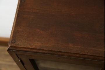 和製アンティーク　樺(カバ)材　古い木味が素敵!レトロな雰囲気溢れる小さなブックケース(本箱)(R-073876)