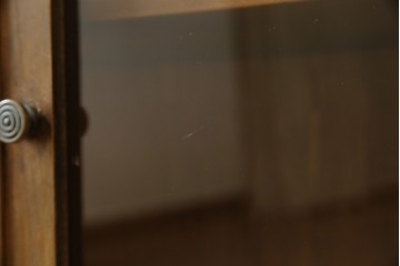 和製アンティーク　樺(カバ)材　古い木味が素敵!レトロな雰囲気溢れる小さなブックケース(本箱)(R-073876)