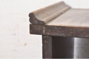 和製アンティーク　総欅(ケヤキ)材　レトロな和の空間を演出する小振りな茶棚(飾り棚、引き出し)(R-073879)