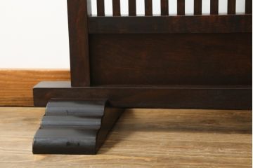 中古　松本民芸家具　和の趣溢れる佇まいが魅力のC型衝立て(つい立て、衝い立て、パーテーション、仕切り)(R-073883)
