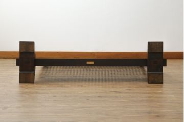 中古　松本民芸家具　和の趣溢れる佇まいが魅力のC型衝立て(つい立て、衝い立て、パーテーション、仕切り)(R-073883)