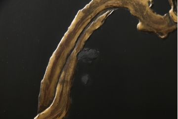 和製アンティーク　特大!!　高蒔絵入り　漆塗り　月と松のデザインが和の空間を盛り立てる衝立(パーティション、衝い立て、つい立て、仕切り)(R-073884)