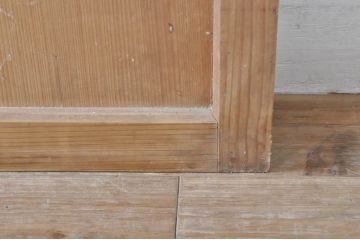 アンティーク建具　風情のある佇まいが魅力的な裏障子付き格子戸4枚セット(引き戸、障子戸、ガラス帯戸)(R-073885)