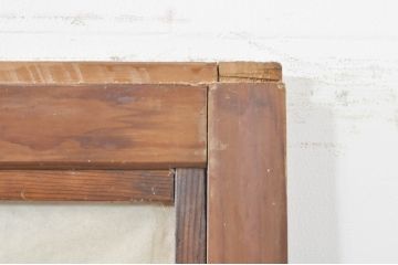 アンティーク建具　風情のある佇まいが魅力的な裏障子付き格子戸4枚セット(引き戸、障子戸、ガラス帯戸)(R-073885)