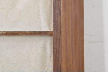 アンティーク建具　風情のある佇まいが魅力的な裏障子付き格子戸4枚セット(引き戸、障子戸、ガラス帯戸)(R-073885)