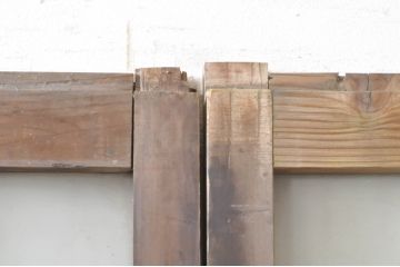 アンティーク建具　大正ロマンの雰囲気を演出する色ガラス入りガラス戸2枚セット(引き戸)(R-073886)