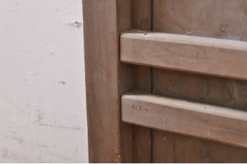 アンティーク建具　大正ロマンの雰囲気を演出する色ガラス入りガラス戸2枚セット(引き戸)(R-073886)