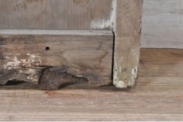 アンティーク建具　大正ロマンの雰囲気を演出する色ガラス入りガラス戸2枚セット(引き戸)(R-073886)