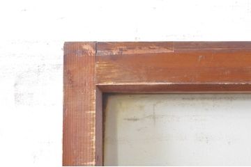 アンティーク建具　レトロな空間作りにおすすめなモールガラス入り幅狭ガラス戸2枚セット(引き戸)(R-073887)