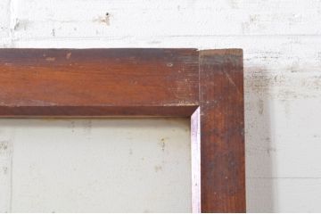 アンティーク建具　レトロな空間作りにおすすめなモールガラス入り幅狭ガラス戸2枚セット(引き戸)(R-073887)