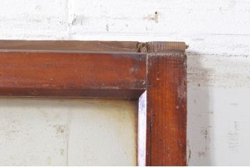 アンティーク建具　レトロな空間作りにおすすめなモールガラス入り幅狭ガラス戸2枚セット(引き戸)(R-073887)