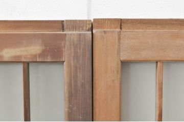 アンティーク建具　どこか懐かしい雰囲気漂う和風ガラス窓3枚セット(引き戸、ガラス戸)(R-073888)