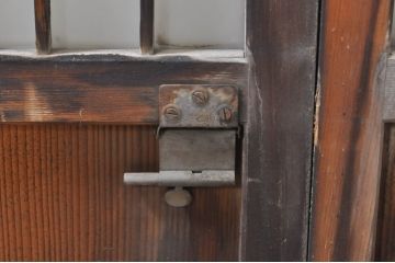 アンティーク建具　どこか懐かしい雰囲気漂う和風ガラス窓3枚セット(引き戸、ガラス戸)(R-073888)