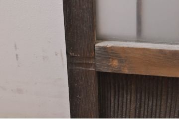 アンティーク建具　どこか懐かしい雰囲気漂う和風ガラス窓3枚セット(引き戸、ガラス戸)(R-073888)