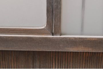 アンティーク建具　どこか懐かしい雰囲気漂う和風ガラス窓3枚セット(引き戸、ガラス戸)(R-073888)
