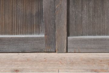 アンティーク建具　どこか懐かしい雰囲気漂う和風ガラス窓3枚セット(引き戸、ガラス戸)(R-073888)