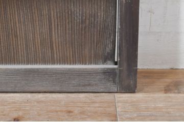 アンティーク建具　どこか懐かしい雰囲気漂う和風ガラス窓3枚セット(引き戸、ガラス戸)(R-073888)