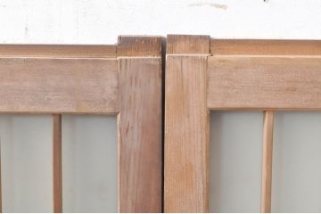 アンティーク建具　どこか懐かしい雰囲気漂う和風ガラス窓2枚セット(引き戸、ガラス戸)(R-073889)